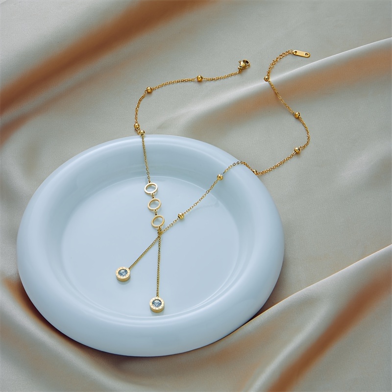 Y-Shaped Women's Necklace with Tassel Pendant